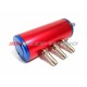 Flauta divisora de combustível com filtro interno (Vermelha / Azul)
