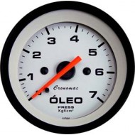 Manômetro Oleo 7 Kg 52MM ( Branco ) Cronomac