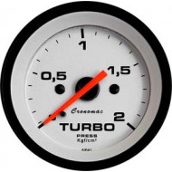 Manômetro Turbo 2 Kg 52MM ( Branco ) Cronomac