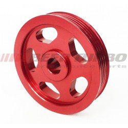 Kit de polias Poly-V com roda fônica para VW Aircooled / Fusca e derivados (Vermelho)